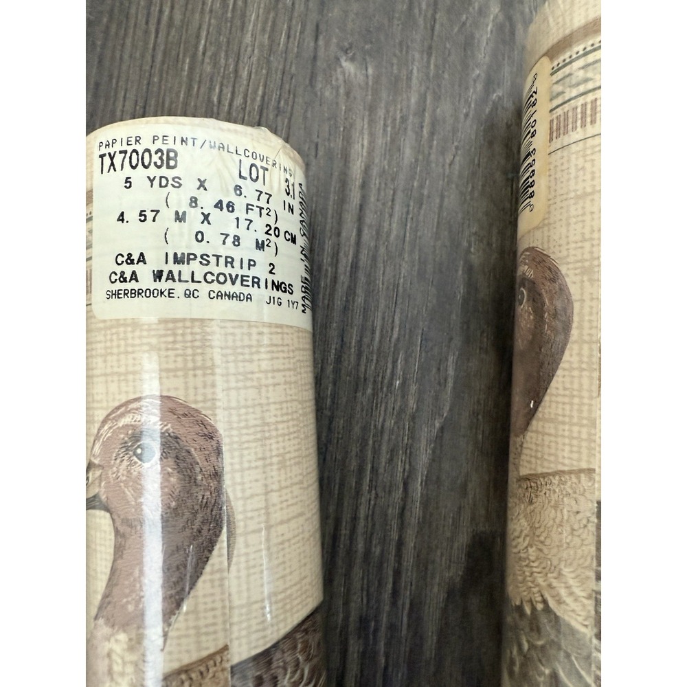3 New Vintage Rolls Of Duck Wall Paper Border Prepared 5 Yards Each Cottage Core - Picture 4 of 8